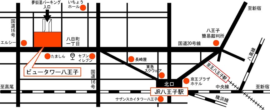 本社移転先案内図